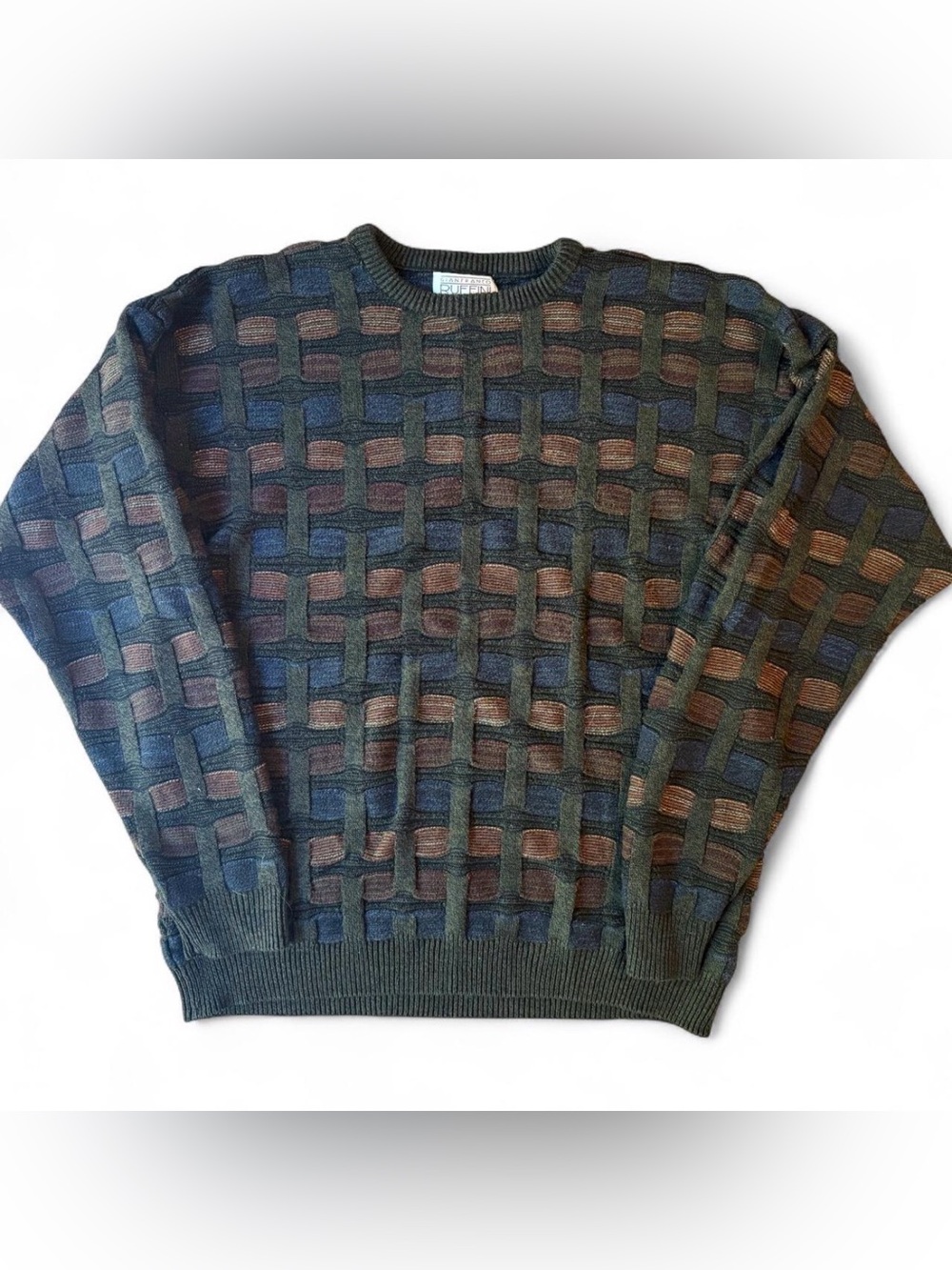 90s Gianfranco Ruffini Knit Grandpa Sweater XL